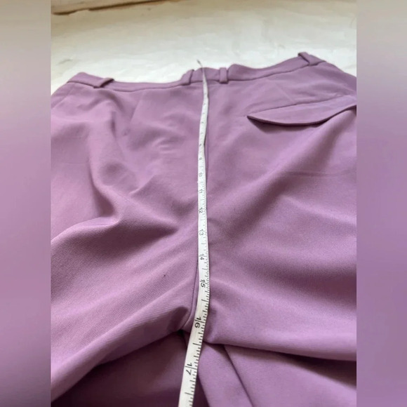 ARKET Womens Viscose Tapered Leg High Waist Trousers Pants Purple Sz 12 US 42 EU - Picture 7 of 11